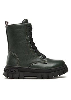 Kozaki Tommy Hilfiger T3A5-33057-1355406 M Zielony ze sklepu eobuwie.pl w kategorii Buty zimowe dziecięce - zdjęcie 182023518