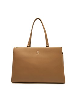 Torebka Tommy Hilfiger Th Legacy Tote AW0AW17197 Brązowy ze sklepu eobuwie.pl w kategorii Torebki damskie - zdjęcie 182023578