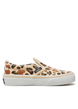 Tenisówki Vans Classic Slip-On Glitter VN000CYGBF21 Beżowy ze sklepu eobuwie.pl w kategorii Trampki dziecięce - zdjęcie 182023659