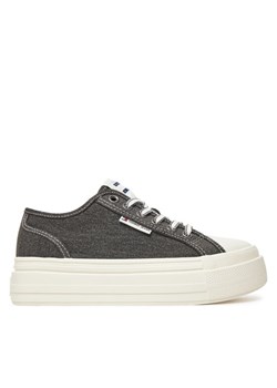 Sneakersy Tommy Jeans Tjw Foxing Flatform Lc EN0EN02736 Czarny ze sklepu eobuwie.pl w kategorii Buty sportowe damskie - zdjęcie 182023758