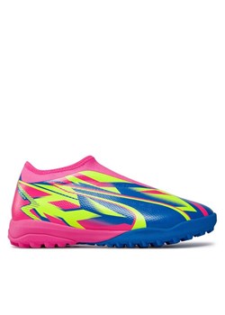Buty do piłki nożnej Puma Ultra Match LL Energy TT + Mid Jr Lumino 107556 01 Różowy ze sklepu eobuwie.pl w kategorii Buty sportowe dziecięce - zdjęcie 182023895