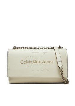 Torebka Calvin Klein Jeans K60K612221 Écru ze sklepu eobuwie.pl w kategorii Kopertówki - zdjęcie 182024297