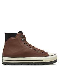 Trzewiki Converse Chuck Taylor All Star City Trek Waterproof A08559C Brązowy ze sklepu eobuwie.pl w kategorii Buty zimowe męskie - zdjęcie 182024568