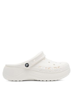 Klapki Crocs BAYA PLATFORM CLOG 208186-100 Écru ze sklepu eobuwie.pl w kategorii Klapki damskie - zdjęcie 182025136