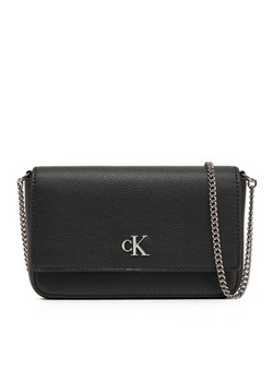Torebka Calvin Klein Jeans Minimal Monogram Ew Flap Ph/Cb19 LV04K1027G Czarny ze sklepu eobuwie.pl w kategorii Kopertówki - zdjęcie 182025227