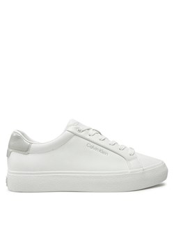 Sneakersy Calvin Klein Vulc Lace Up Texture Fox - Lth HW0HW02439 Biały ze sklepu eobuwie.pl w kategorii Buty sportowe damskie - zdjęcie 182025398