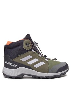 Trekkingi adidas Terrex Mid Gtx GORE-TEX ID0928 Zielony ze sklepu eobuwie.pl w kategorii Buty trekkingowe dziecięce - zdjęcie 182026286
