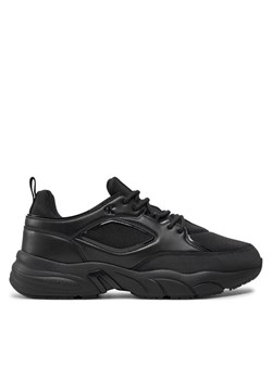 Sneakersy Calvin Klein Jeans Retro Tennis Low Lace Mix Mg Mtr YW0YW01497 Czarny ze sklepu eobuwie.pl w kategorii Buty sportowe damskie - zdjęcie 182026779