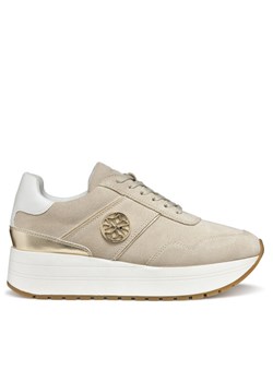Sneakersy Geox D New Kency D55MZA 022BN CH62L Beżowy ze sklepu eobuwie.pl w kategorii Buty sportowe damskie - zdjęcie 182027628