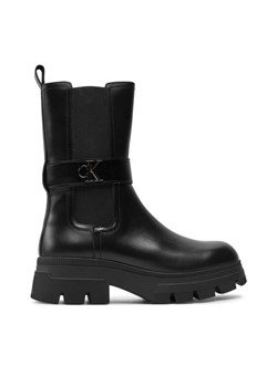 Botki Calvin Klein Chunky Combat Chelsea Mg YW0YW01495 Czarny ze sklepu eobuwie.pl w kategorii Botki - zdjęcie 182027858