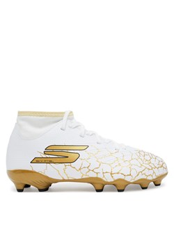 Buty do piłki nożnej Skechers Skx_1.5 High Jr Youth Fg 252065L/WBGD Biały ze sklepu eobuwie.pl w kategorii Buty sportowe dziecięce - zdjęcie 182029086