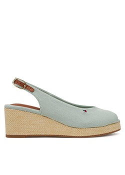 Espadryle Tommy Hilfiger Flag Mid Wedge Espad Slingback FW0FW08595 Błękitny ze sklepu eobuwie.pl w kategorii Espadryle damskie - zdjęcie 182029486