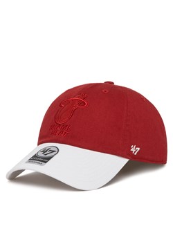 Czapka z daszkiem 47 Brand NBA Miami Heat '47 x Tommy Hilfiger Courtside '47 Clean Up THCCU236GWL Czerwony ze sklepu eobuwie.pl w kategorii Czapki z daszkiem męskie - zdjęcie 182029605