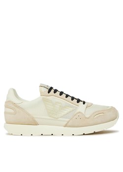 Sneakersy Emporio Armani X4X537 XN730 01427 Beżowy ze sklepu eobuwie.pl w kategorii Buty sportowe męskie - zdjęcie 182030358