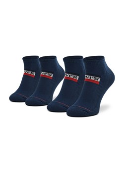 Zestaw 2 par niskich skarpet unisex Levi's® 701219507 Granatowy ze sklepu eobuwie.pl w kategorii Skarpetki damskie - zdjęcie 182030607