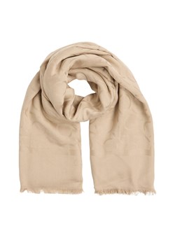 Chusta Calvin Klein Shiny Jacquard Monogram K60K612974 Beżowy ze sklepu eobuwie.pl w kategorii Szaliki i chusty damskie - zdjęcie 182030716