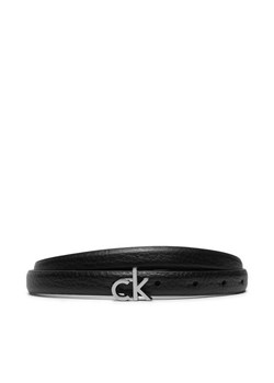 Pasek Damski Calvin Klein Ck Thin Belt 1.5cm Pebble K60K612858 Czarny ze sklepu eobuwie.pl w kategorii Paski damskie - zdjęcie 182031355