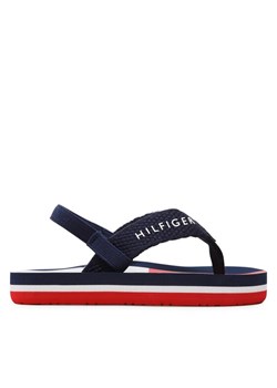 Sandały Tommy Hilfiger Flag Flap Flop T1B8-32917-0058 Granatowy ze sklepu eobuwie.pl w kategorii Sandały dziecięce - zdjęcie 182031445