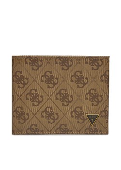 Duży Portfel Męski Guess Vezzola Leather Slg SMVELE LEA20 Brązowy ze sklepu eobuwie.pl w kategorii Portfele męskie - zdjęcie 182031826
