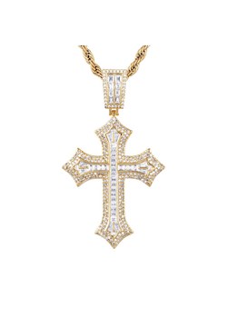Zawieszka ICED STUFF 2pac Cross Złoty ze sklepu eobuwie.pl w kategorii Zawieszki - zdjęcie 182032356
