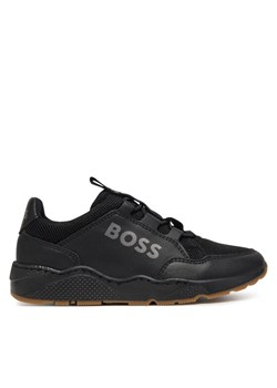 Sneakersy BOSS J51648 M Czarny ze sklepu eobuwie.pl w kategorii Buty sportowe dziecięce - zdjęcie 182033268