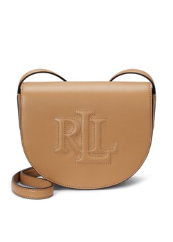 Torebka LAUREN RALPH LAUREN Witley Leather Medium Embossed Logo Crossbody Bag 431950130008 Brązowy ze sklepu eobuwie.pl w kategorii Listonoszki - zdjęcie 182033939