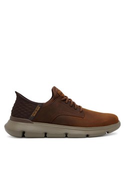 Półbuty Skechers Garza - Gervin 205046/CDB Brązowy ze sklepu eobuwie.pl w kategorii Półbuty męskie - zdjęcie 182035387