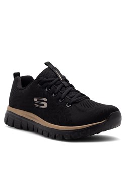 Sneakersy Skechers GRACEFUL 12615 BKRG Czarny ze sklepu eobuwie.pl w kategorii Buty sportowe damskie - zdjęcie 182035639