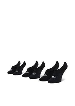 Zestaw 3 par stopek unisex adidas No-Show Socks 3P FM0677 Czarny ze sklepu eobuwie.pl w kategorii Skarpetki dziecięce - zdjęcie 182035727