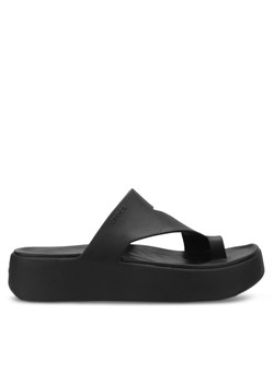 Japonki Crocs Getaway Platform Toe Loop 210834 Czarny ze sklepu eobuwie.pl w kategorii Klapki damskie - zdjęcie 182035787