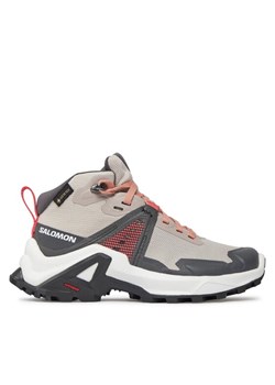 Trekkingi Salomon X Raise Mid GORE-TEX L47071500 Szary ze sklepu eobuwie.pl w kategorii Buty trekkingowe dziecięce - zdjęcie 182035827