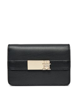 Duży Portfel Damski Tommy Hilfiger Th Heritage Slim Med Wallet AW0AW16916 Czarny ze sklepu eobuwie.pl w kategorii Portfele damskie - zdjęcie 182036067