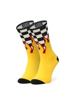 Skarpety Wysokie Męskie Vans Flame Check Crew VN0A4TQHZIA1 Żółty ze sklepu eobuwie.pl w kategorii Skarpetki męskie - zdjęcie 182036536