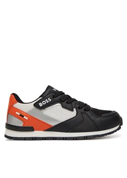 Sneakersy BOSS J51646 M Czarny ze sklepu eobuwie.pl w kategorii Buty sportowe dziecięce - zdjęcie 182036628
