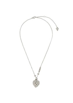Naszyjnik Guess Heart Cage JUBN03 099JW Srebrne rodowanie ze sklepu eobuwie.pl w kategorii Naszyjniki - zdjęcie 182036828