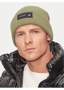 Czapka adidas Essentials Cuffed Beanie IY5257 Zielony ze sklepu eobuwie.pl w kategorii Czapki zimowe męskie - zdjęcie 182037178