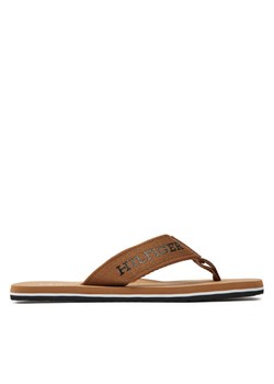 Japonki Tommy Hilfiger Monotype FM0FM05237 Brązowy ze sklepu eobuwie.pl w kategorii Klapki męskie - zdjęcie 182037289