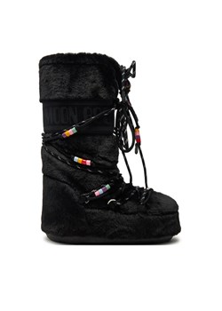 Śniegowce Moon Boot Icon Faux Fur BEADS80D1408990 Czarny ze sklepu eobuwie.pl w kategorii Śniegowce damskie - zdjęcie 182037606