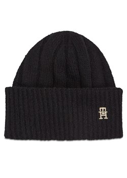 Czapka Tommy Hilfiger Th Timeless Beanie AW0AW15307 Czarny ze sklepu eobuwie.pl w kategorii Czapki zimowe damskie - zdjęcie 182037966