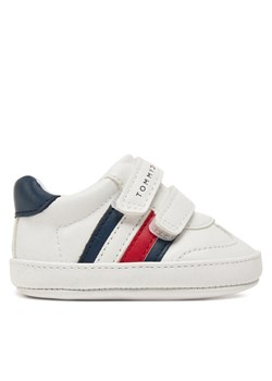 Sneakersy Tommy Hilfiger Stripe Low Cut Velcro T0B9-33831-1433 Biały ze sklepu eobuwie.pl w kategorii Buty sportowe dziecięce - zdjęcie 182038008