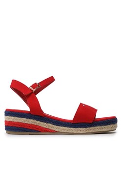 Espadryle Tommy Hilfiger Rope Wedge T3A7-32778-0048300 S Czerwony ze sklepu eobuwie.pl w kategorii Sandały dziecięce - zdjęcie 182038807