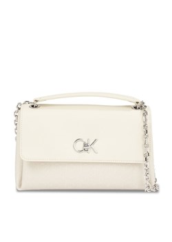 Torebka Calvin Klein Re-Lock Conv Shoulder Bag_Jcq K60K611755 Écru ze sklepu eobuwie.pl w kategorii Listonoszki - zdjęcie 182039586