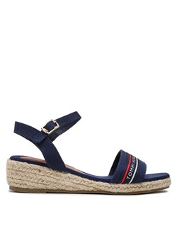 Espadryle Tommy Hilfiger Rope Wedge Sandal T3A7-32777-0048 M Granatowy ze sklepu eobuwie.pl w kategorii Sandały dziecięce - zdjęcie 182039828