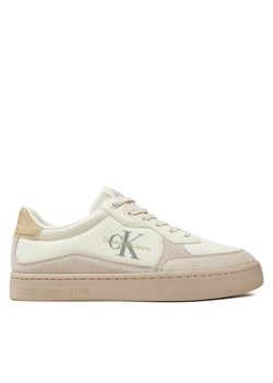Sneakersy Calvin Klein Jeans Classic Cupsole Low Mix Mtl YM0YM01033 Écru ze sklepu eobuwie.pl w kategorii Buty sportowe męskie - zdjęcie 182040028