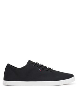 Tenisówki Tommy Hilfiger Canvas Lace Up Sneaker FW0FW08641 Czarny ze sklepu eobuwie.pl w kategorii Trampki damskie - zdjęcie 182040309