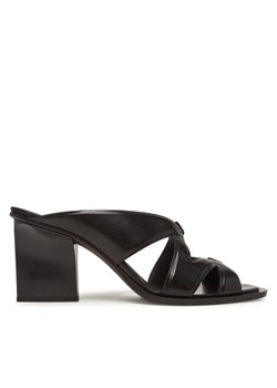 Klapki Max Mara Doublewedge 2514521112600 Czarny ze sklepu eobuwie.pl w kategorii Klapki damskie - zdjęcie 182040389