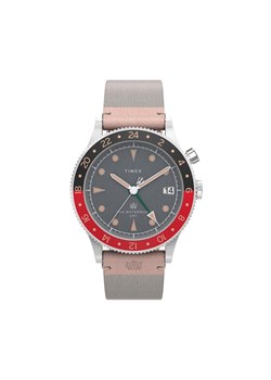 Zegarek Timex Waterbury Traditional GMT TW2V74100 Szary ze sklepu eobuwie.pl w kategorii Zegarki - zdjęcie 182040608