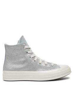 Trampki Converse Chuck 70 Suede Shimmer A08224C Szary ze sklepu eobuwie.pl w kategorii Trampki damskie - zdjęcie 182040796