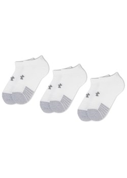 Zestaw 3 par niskich skarpet unisex Under Armour Heatgear No Show Sock 1346755-100 Biały ze sklepu eobuwie.pl w kategorii Skarpetki damskie - zdjęcie 182040798