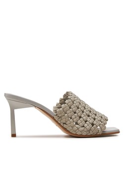 Klapki Calvin Klein Heel Mule Sandal 70 Latt HW0HW02144 Beżowy ze sklepu eobuwie.pl w kategorii Klapki damskie - zdjęcie 182041288